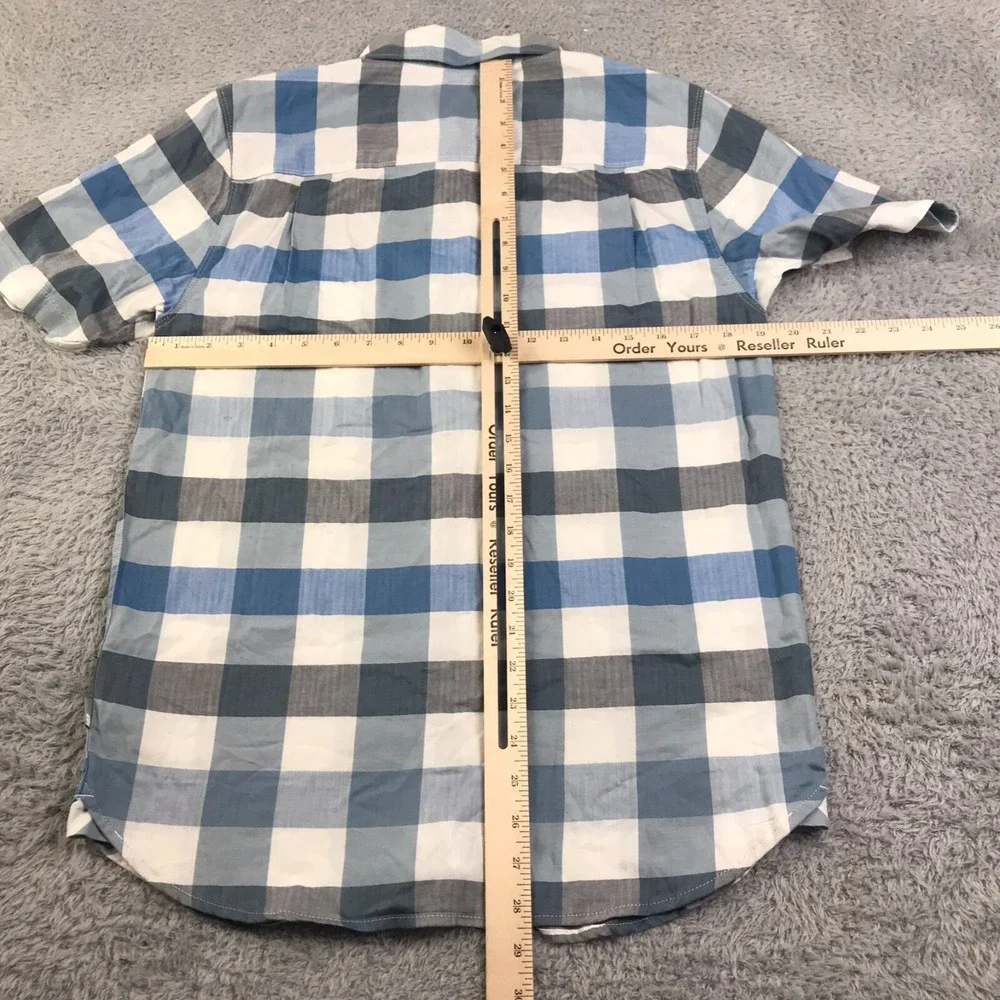 The North Face Shirt Mens S Blue Check Short Sleeve Button Up Pocket NEW‎ NWT
